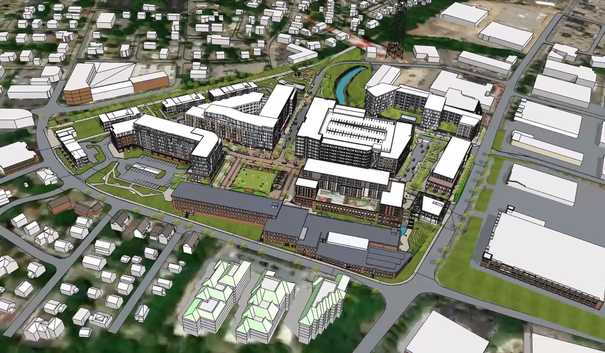 Schematic of Newton Upper Falls Development